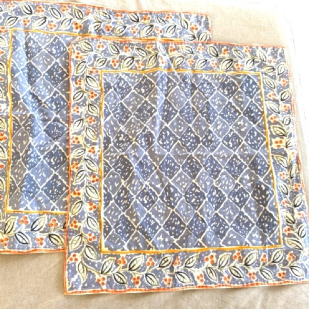 Set of two Pottery Barn cotton napkins